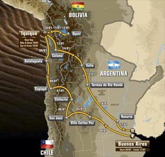 El Dakar 2015 comenzará y finalizará su tramo cronometrado en Baradero