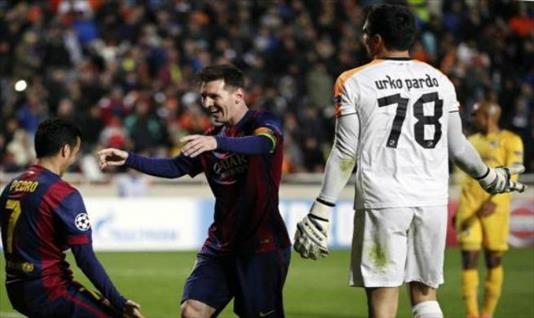 Messi convirtió y es el máximo goleador histórico de la Champions