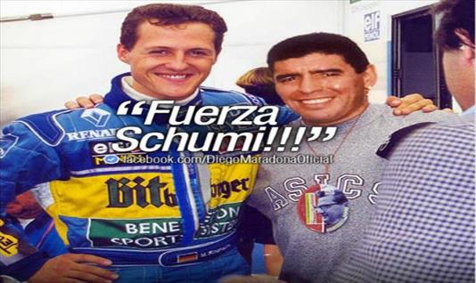 Diego saludó a Michael Schumacher en su cumpleaños 46
